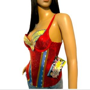 📌💫 Final Price! Wonder Woman Sequins Corset 💫